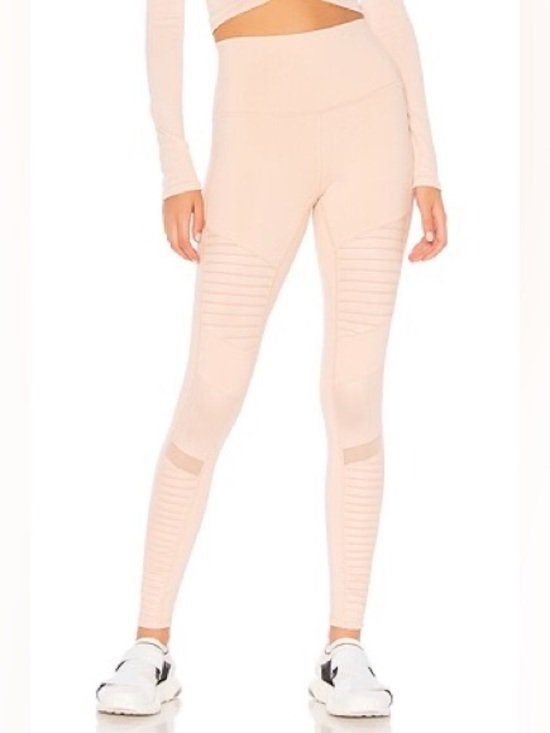 ALO Yoga Pants - Alo Yoga High Waist Moto Legging in Nectar